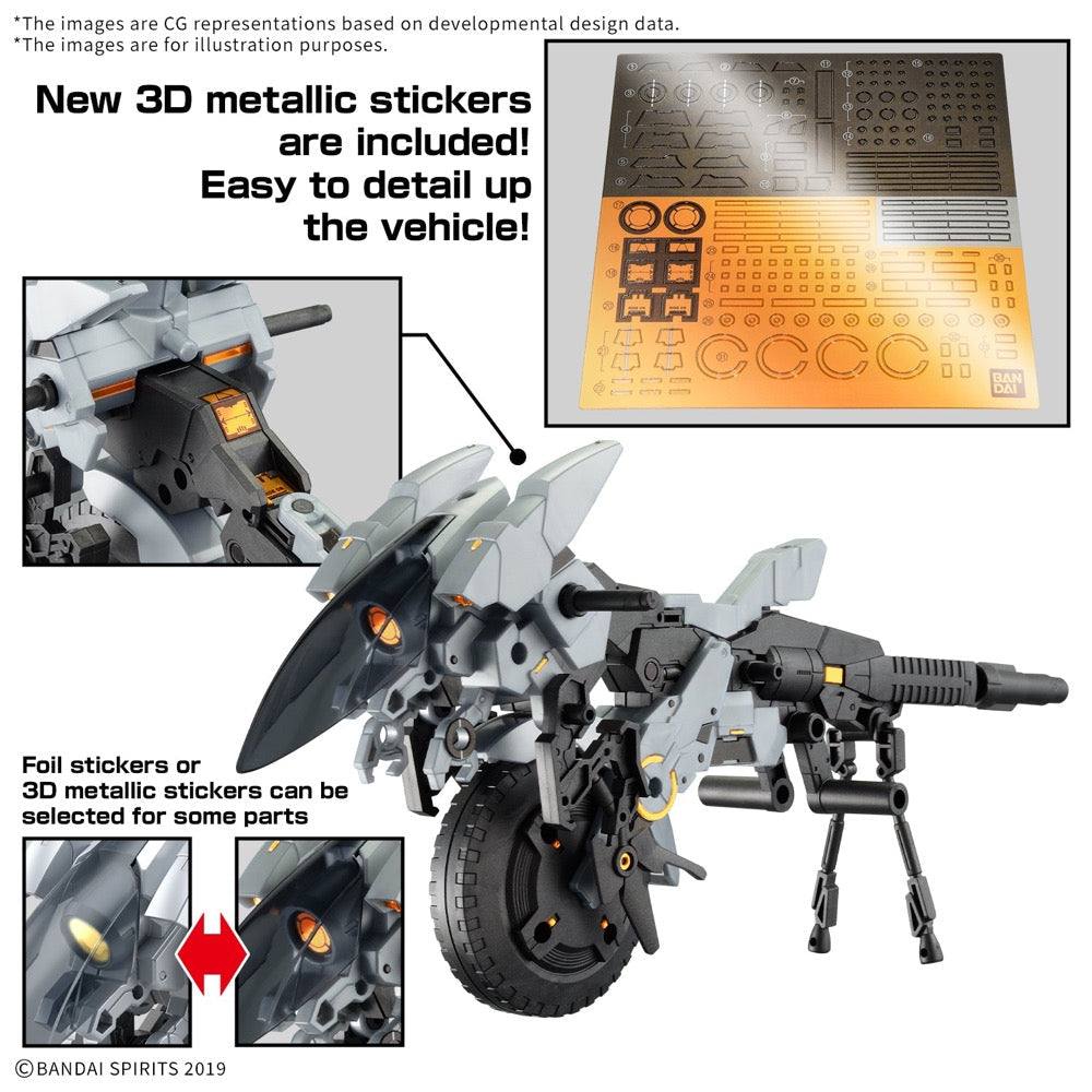Bandai 5068352 30MM 1/144 Extended Armament Vehicle (Metal Cannon Bike Ver.) 4573102683526