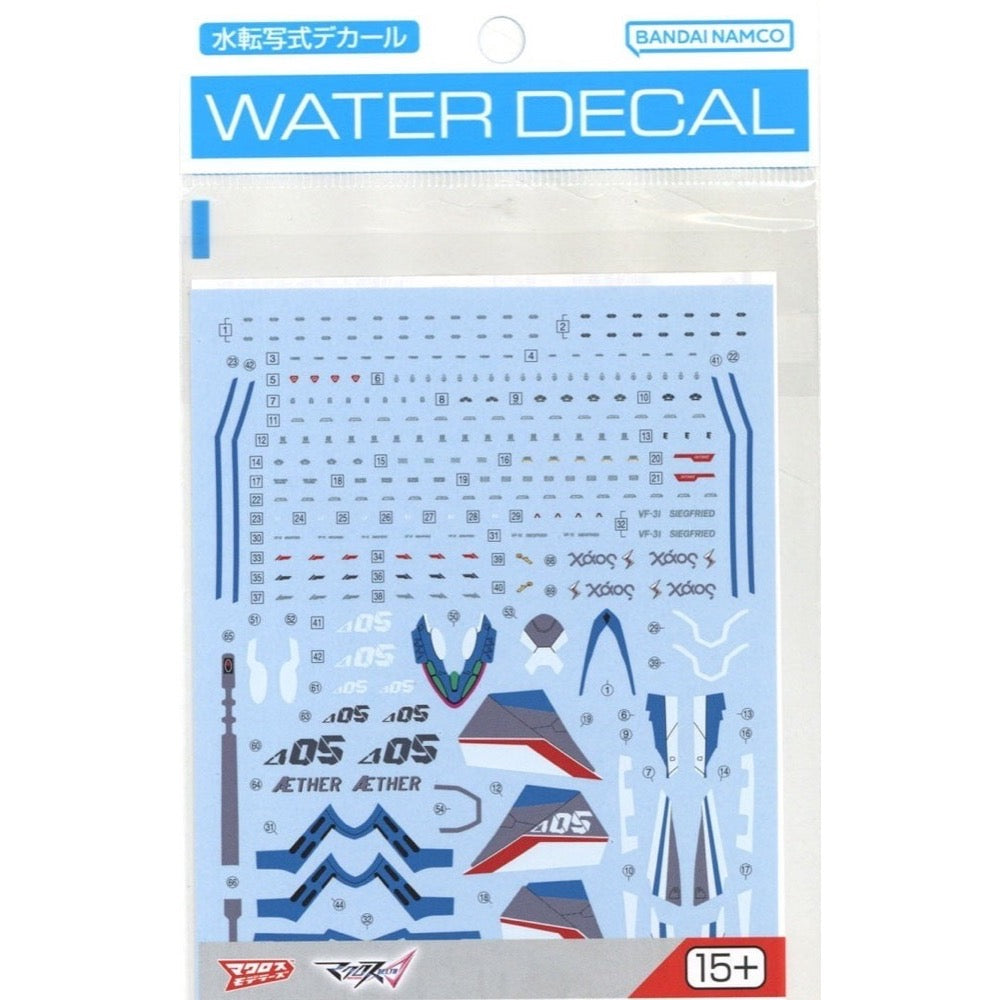 Bandai 50686991 HG 1/100 Vf-31J Siegfried (Hayate Immelmann Use) Water Decals