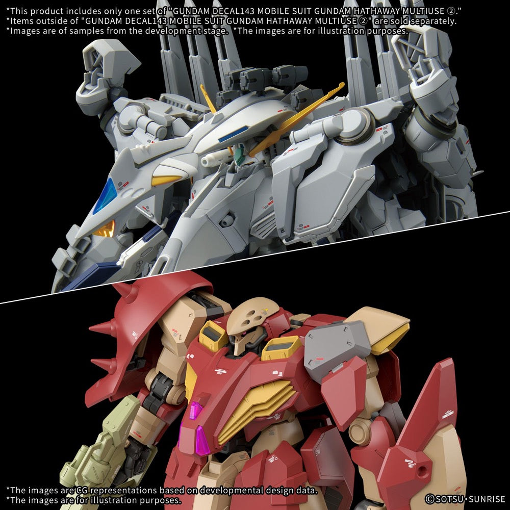 Bandai 5072530 Gundam Decal 143 Mobile Suit Gundam Hathaway Multiuse 2