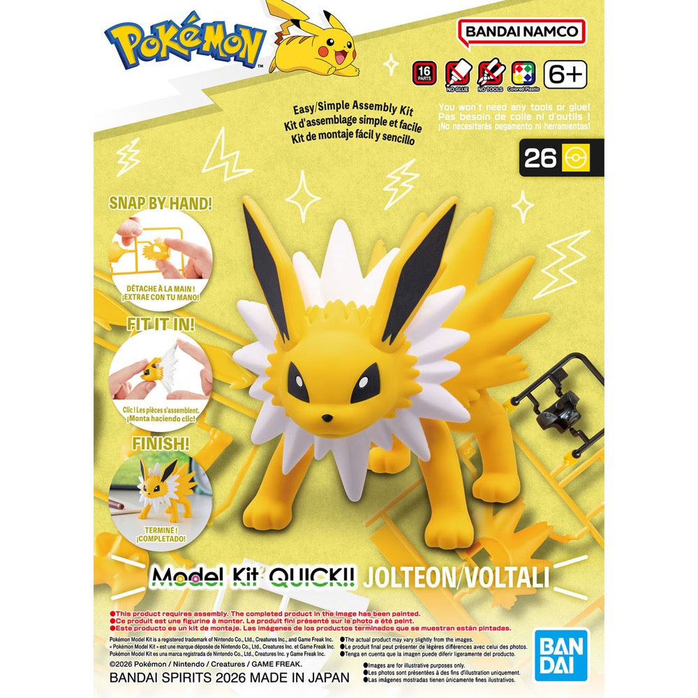 Bandai 5073587 Quick 26 Jolteon Pokemon Model Kit