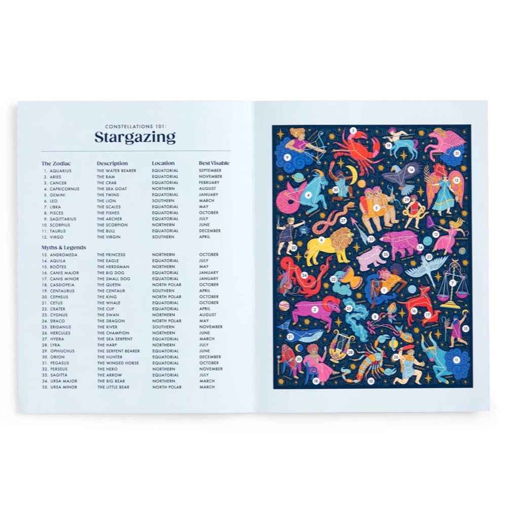 Galison Constellations 101 Stargazing Book 500pc Jigsaw Puzzle 9780735377967