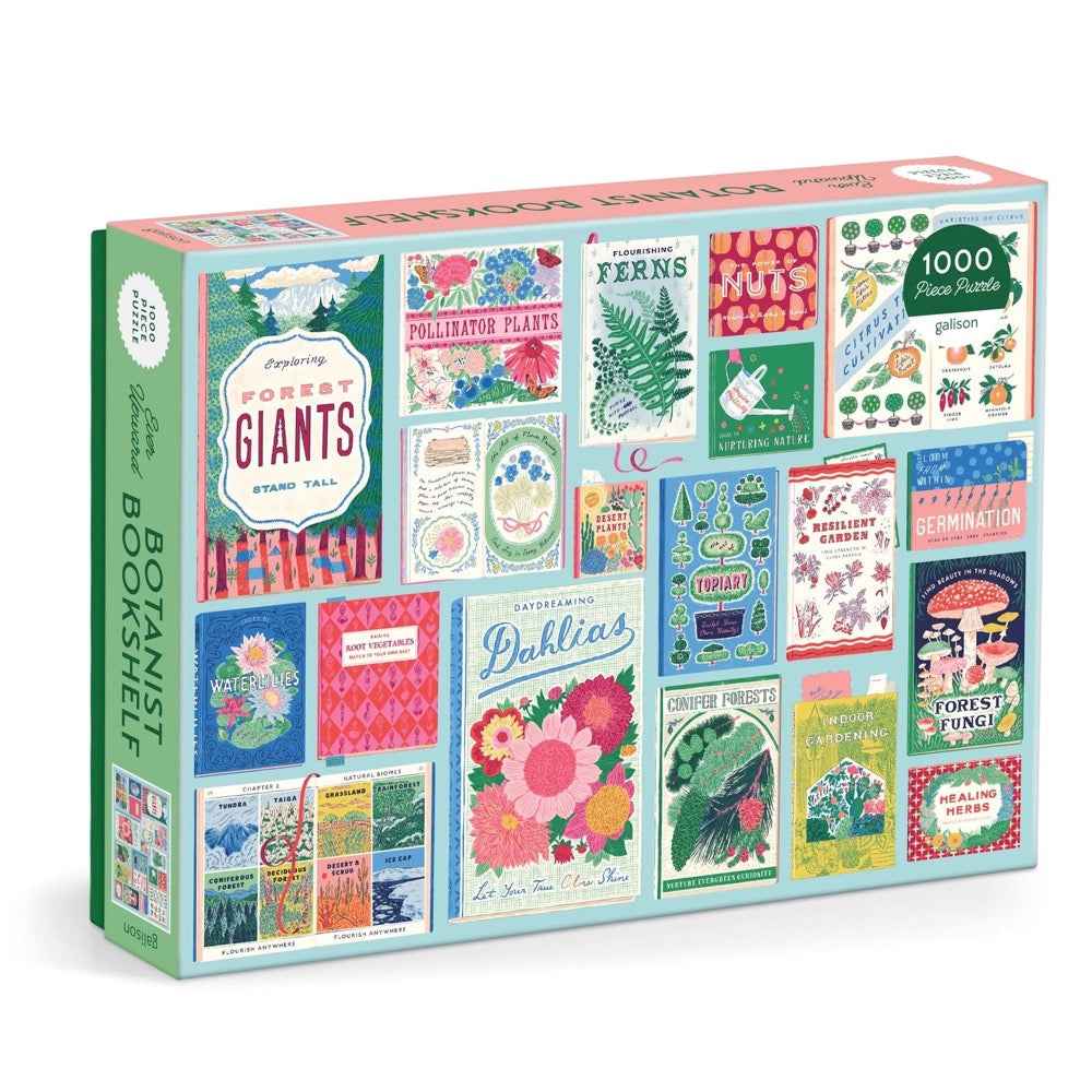 Galison Ever Upward Botanist Bookshelf 1000pc Jigsaw Puzzle