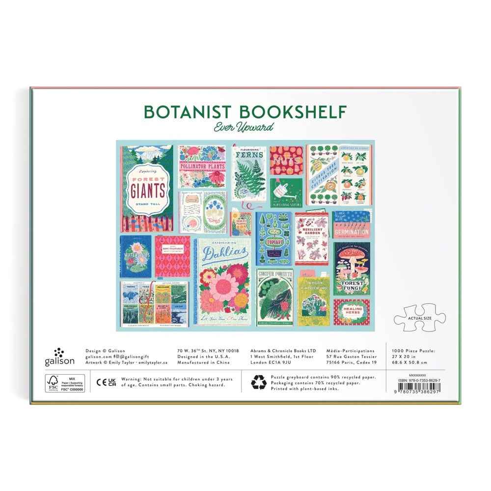 Galison Ever Upward Botanist Bookshelf 1000pc Jigsaw Puzzle
