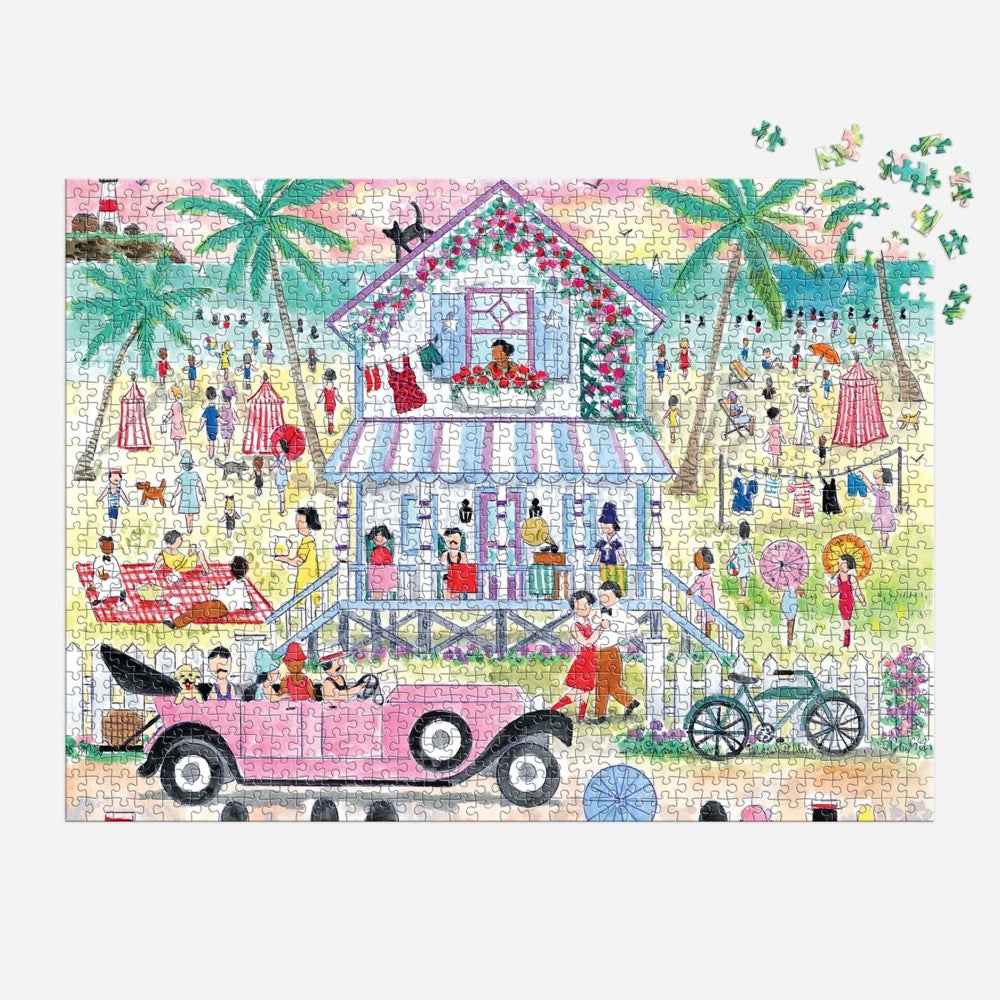Galison Michael Storrings Roaring 20s Beach House 1000pc Jigsaw Puzzle