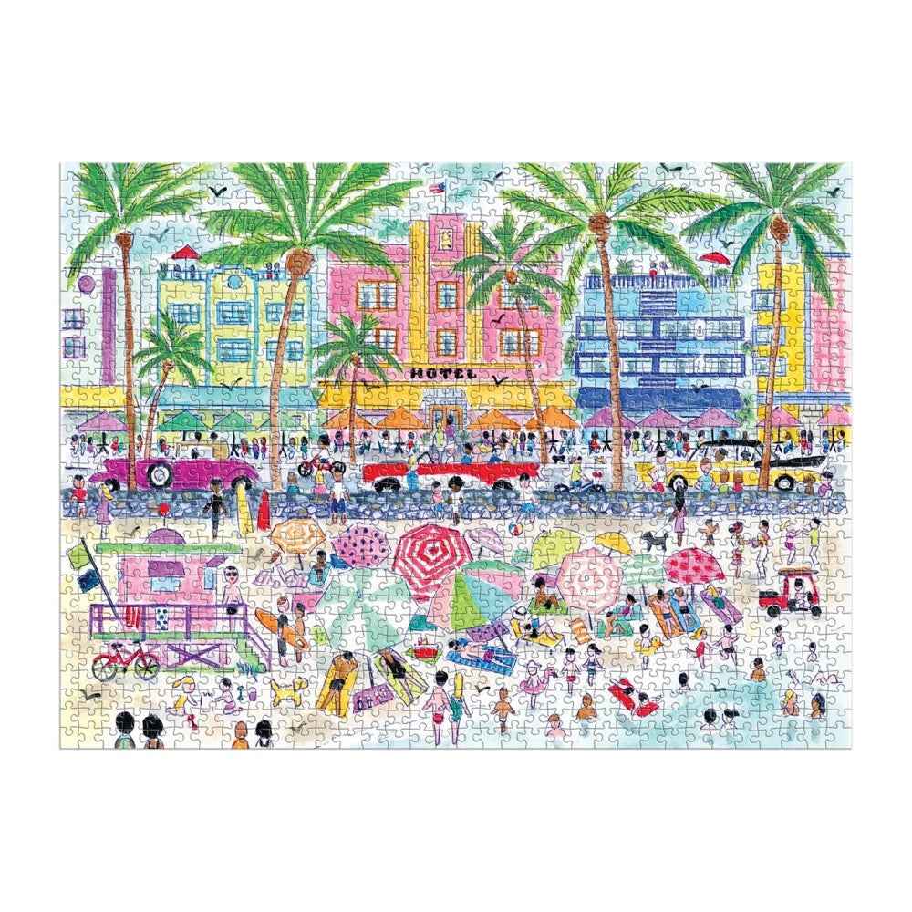 Galison Michael Storrings South Beach Miami 1000pc Jigsaw Puzzle