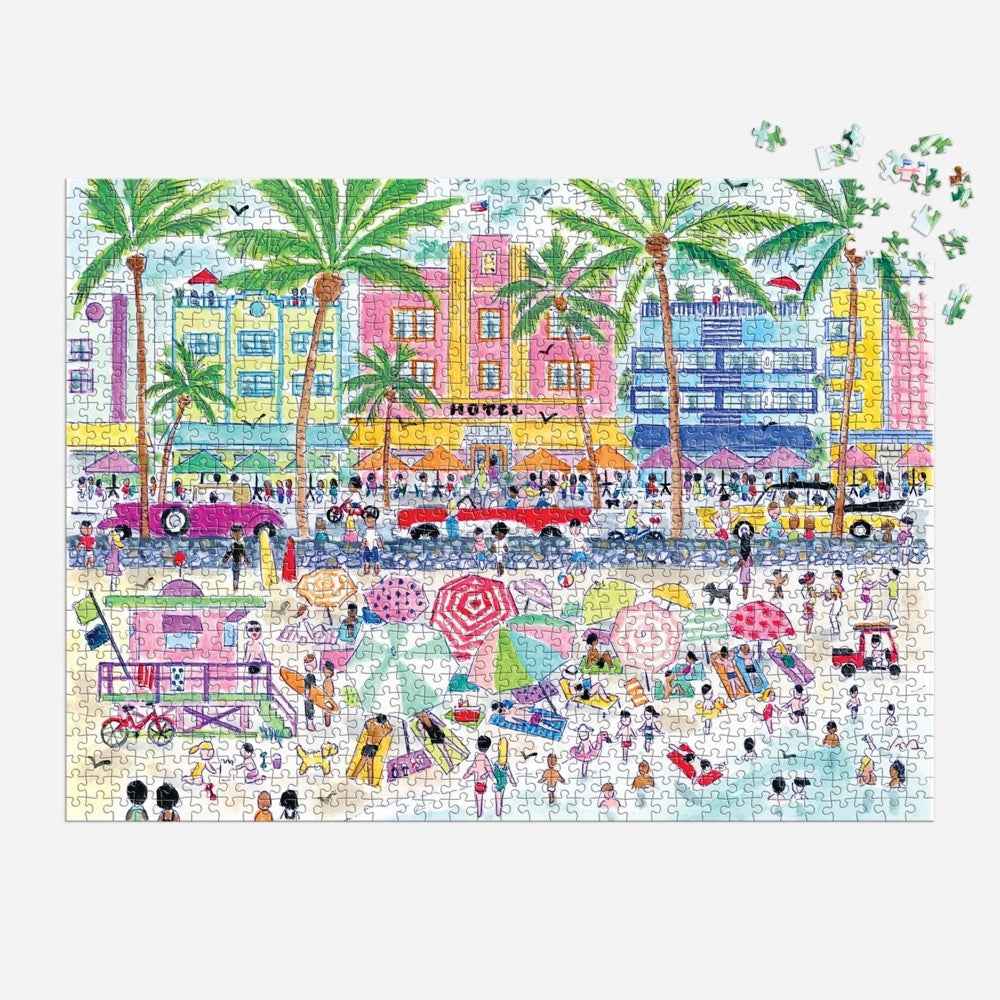 Galison Michael Storrings South Beach Miami 1000pc Jigsaw Puzzle