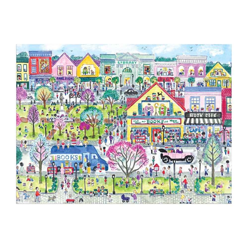Galison Michael Storrings Book Town 1000pc Jigsaw Puzzle