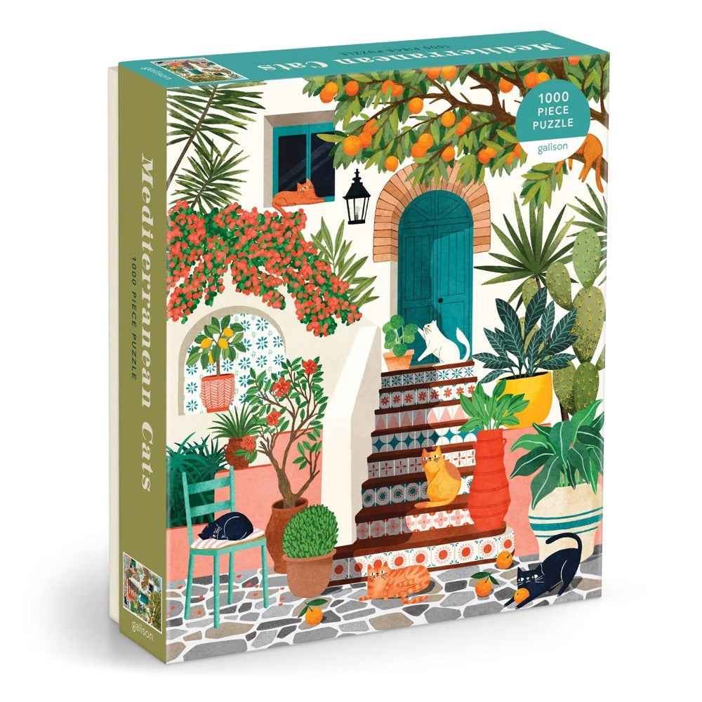 Galison Mediterranean Cats 1000pc Jigsaw Puzzle