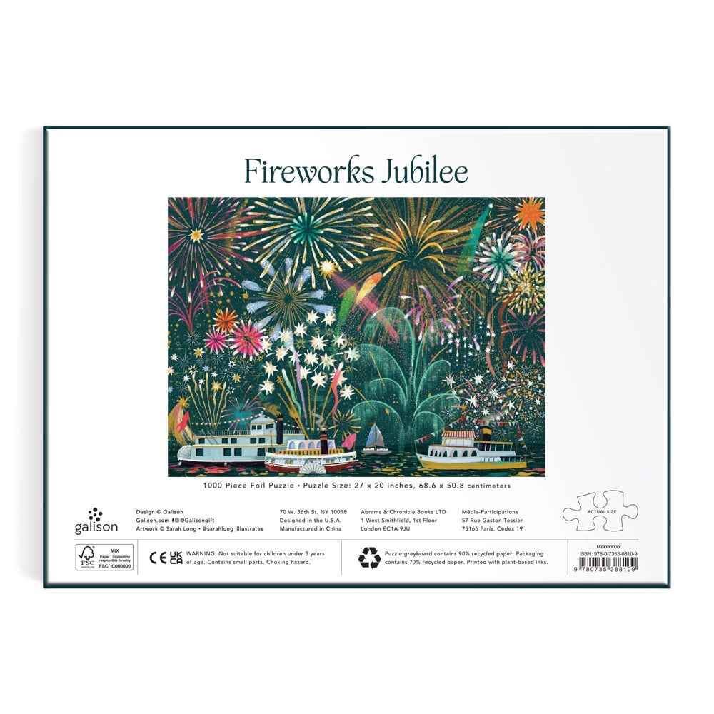 Galison Fireworks Jubilee Foil 1000pc Jigsaw Puzzle