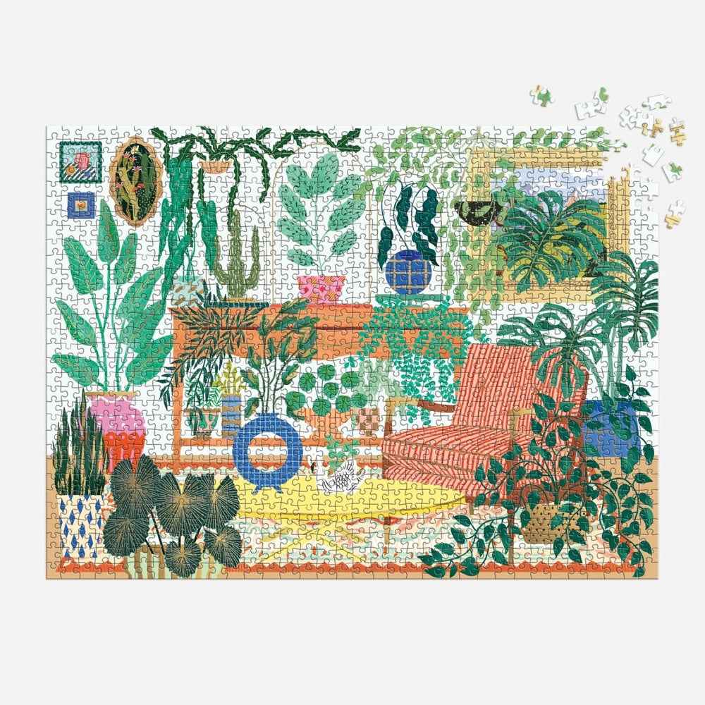 Galison Houseplant Haven Foil 1000pc Jigsaw Puzzle