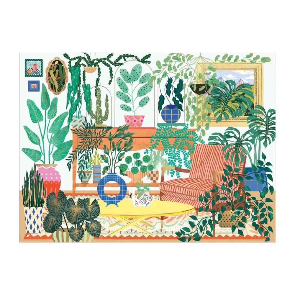 Galison Houseplant Haven Foil 1000pc Jigsaw Puzzle