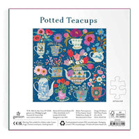 Galison Victoria Ball Potted Teacups Foil 500pc Jigsaw Puzzle 9780735388154