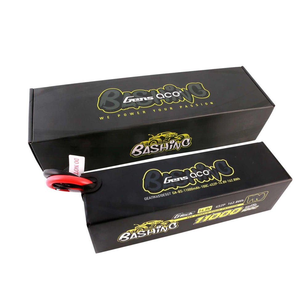 Gens Ace G-Tech 4S Bashing 11000mAh 100C 14.8V Hardcase/Hardwired Lipo Battery (EC5)