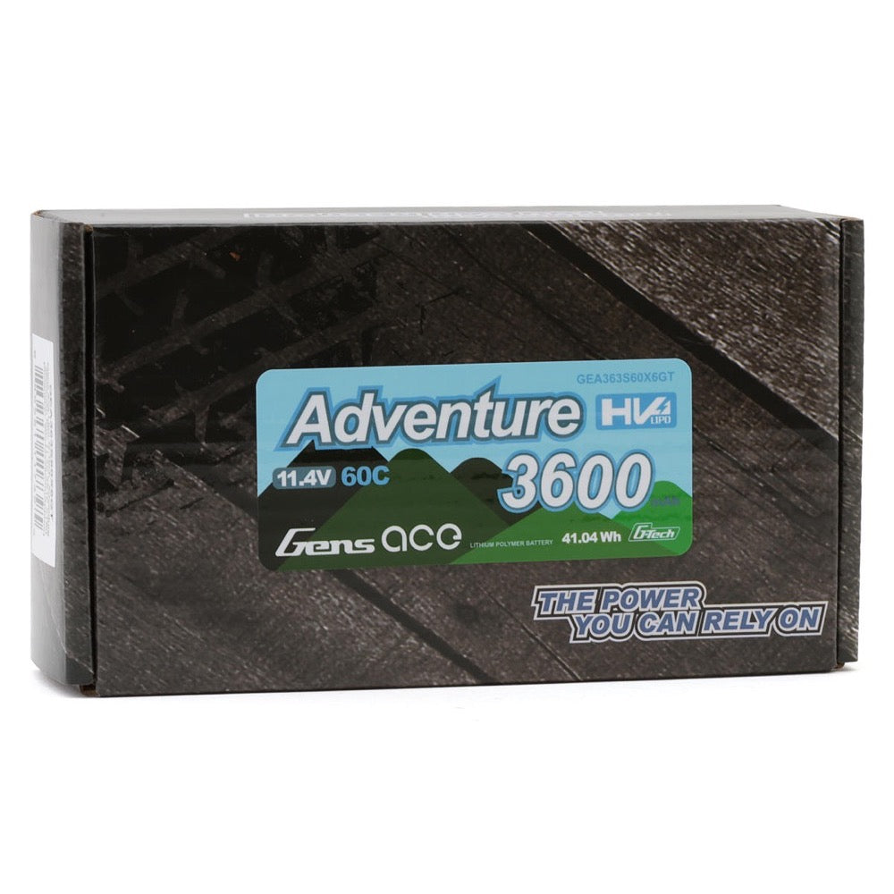 Gens Ace G-Tech 3S Adventure 3600mAh 60C 11.4V Soft Pack LiPo Battery XT60