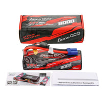 Gens Ace 2S 8000mAh 60C 7.6V Hardcase Hardwired LiPo Battery EC5