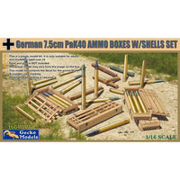 Gecko 16GM0014 1/16 German 7.5cm PaK40 Ammo Boxes With Shells Set