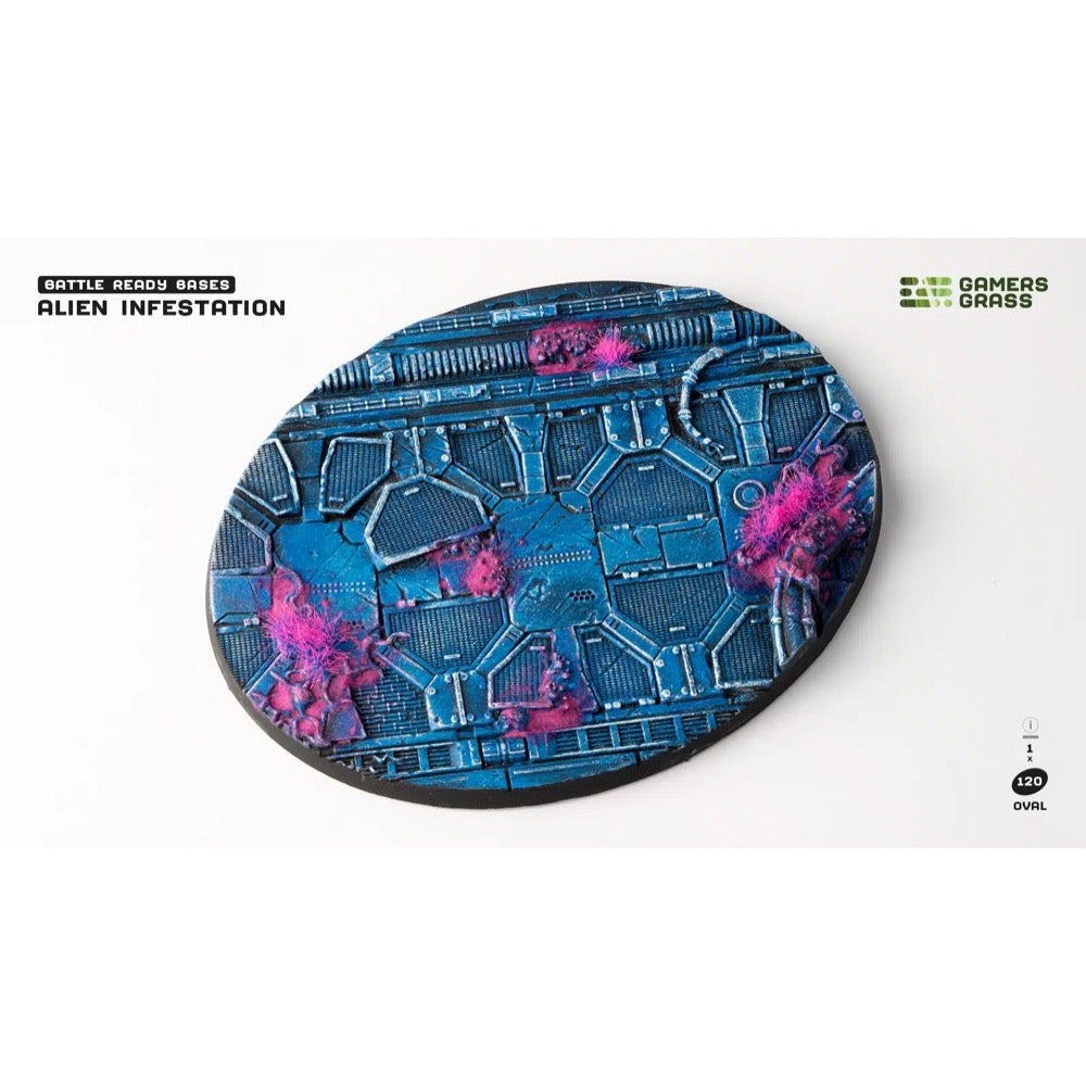 Gamers Grass GGB-AIO120 Alien Infestation Bases Oval 120mm 1pc