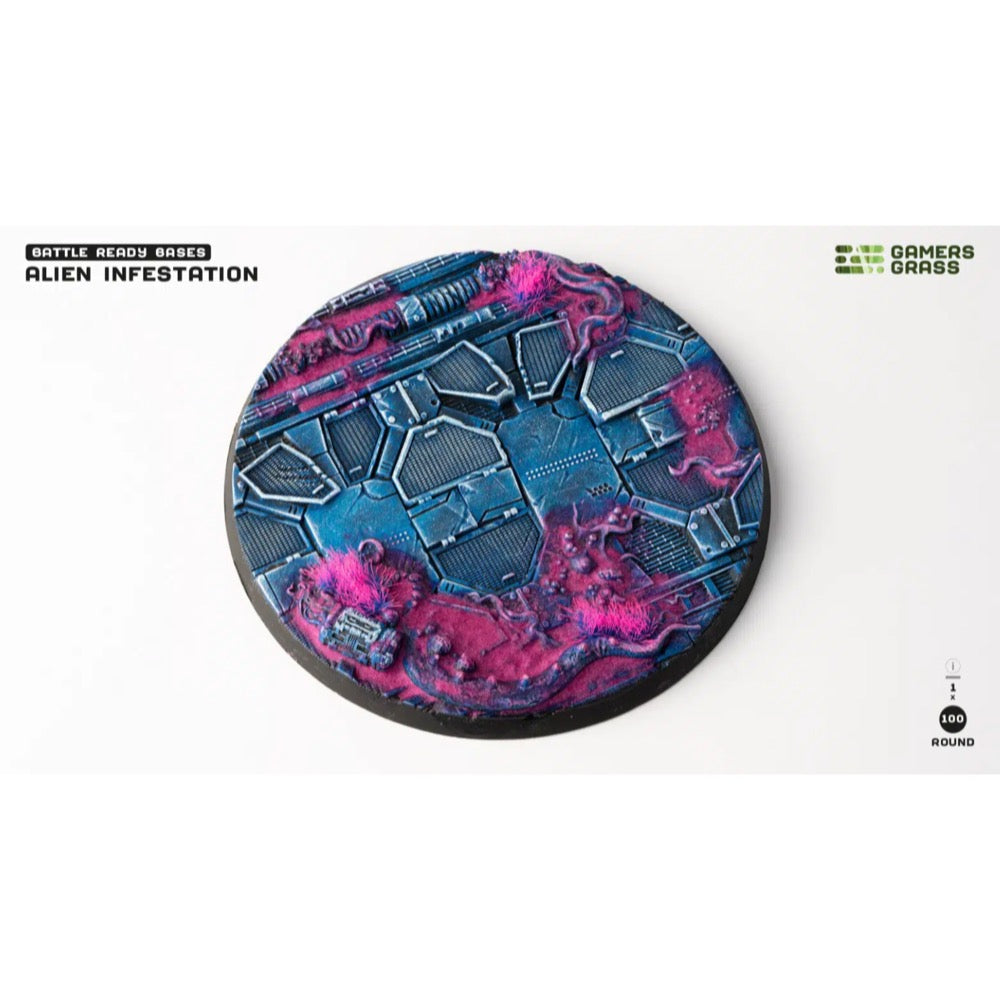 Gamers Grass GGB-AIR100 Alien Infestation Bases Round 100mm 1pc