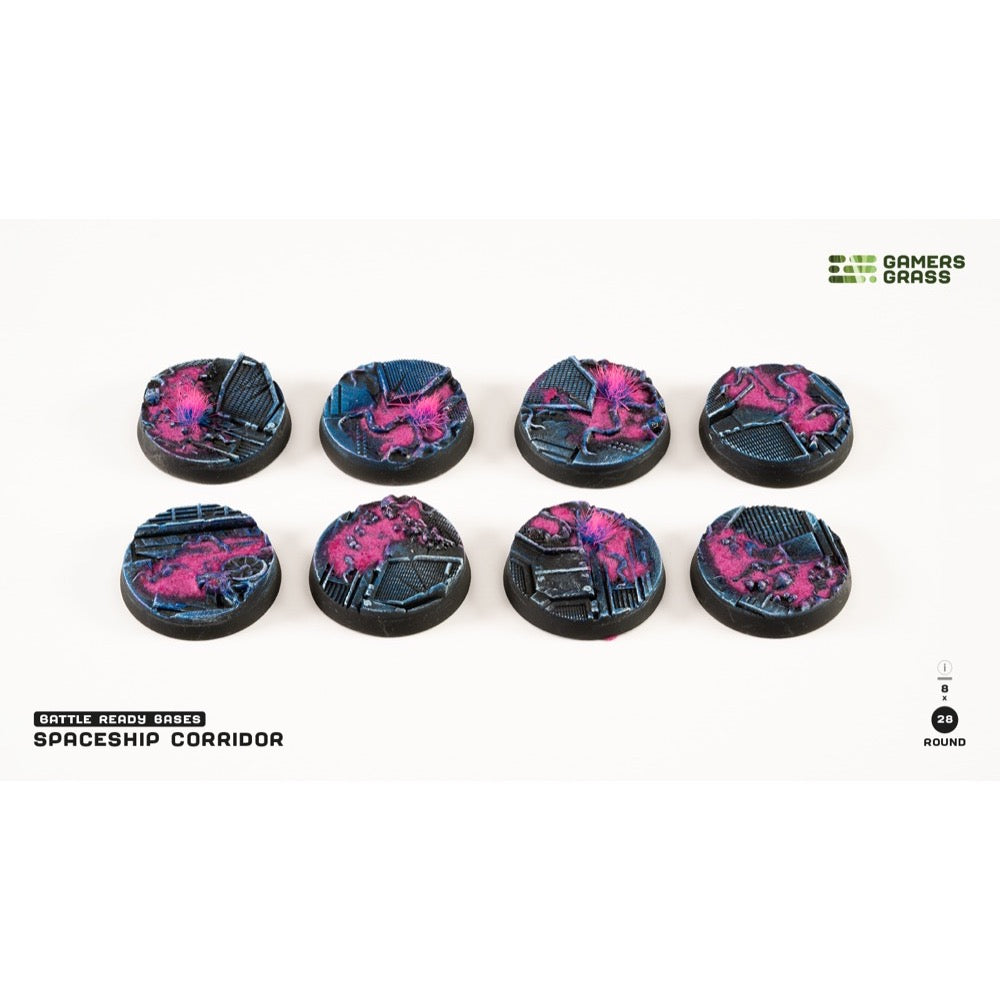 Gamers Grass GGB-AIR28 Alien Infestation Bases Round 28mm 8pc
