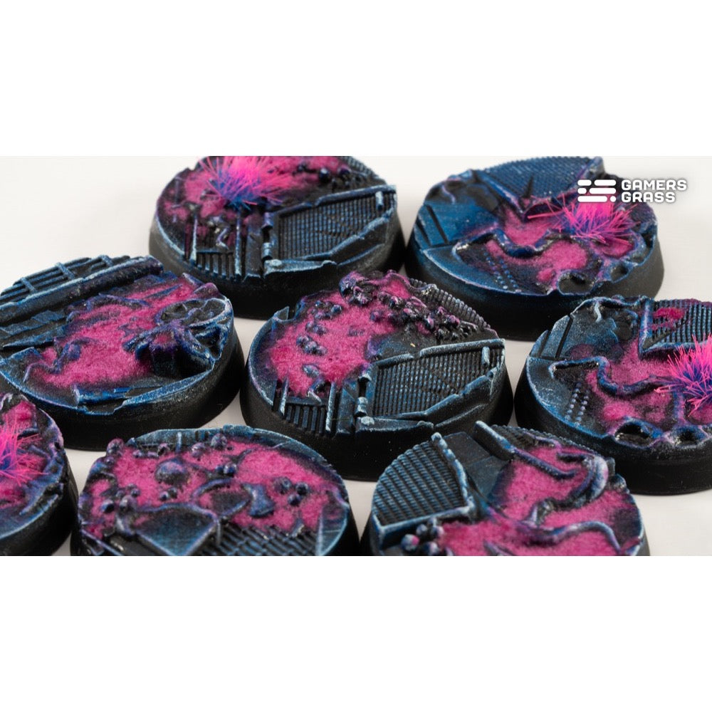 Gamers Grass GGB-AIR28 Alien Infestation Bases Round 28mm 8pc