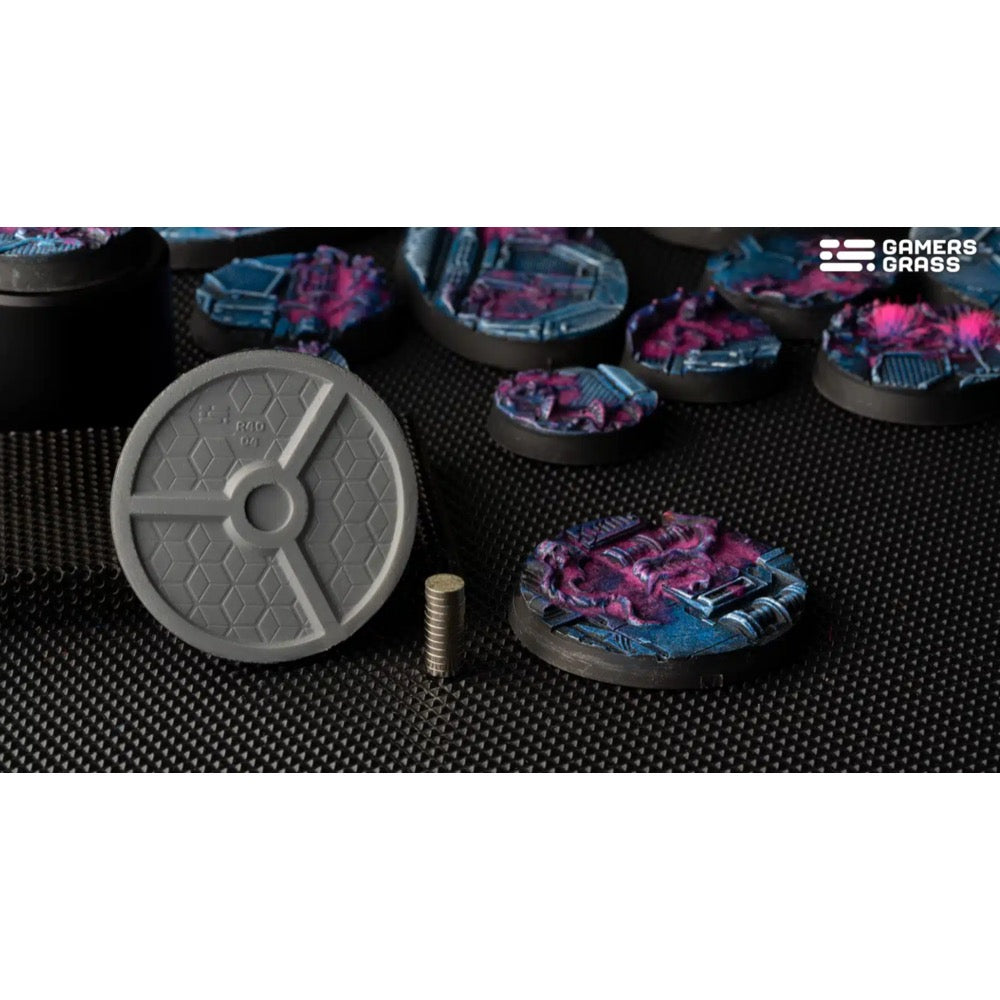 Gamers Grass GGB-AIR40 Alien Infestation Bases Round 40mm 5pc