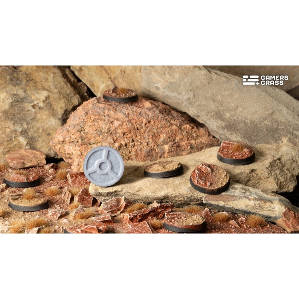Gamers Grass GGB-BLR28 Badlands Bases Round 28mm 8pc