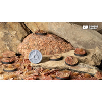 Gamers Grass GGB-BLR28 Badlands Bases Round 28mm 8pc