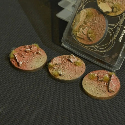 Gamers Grass GGB-BLR50 Battle Ready Badlands Bases Round 50mm 3pc