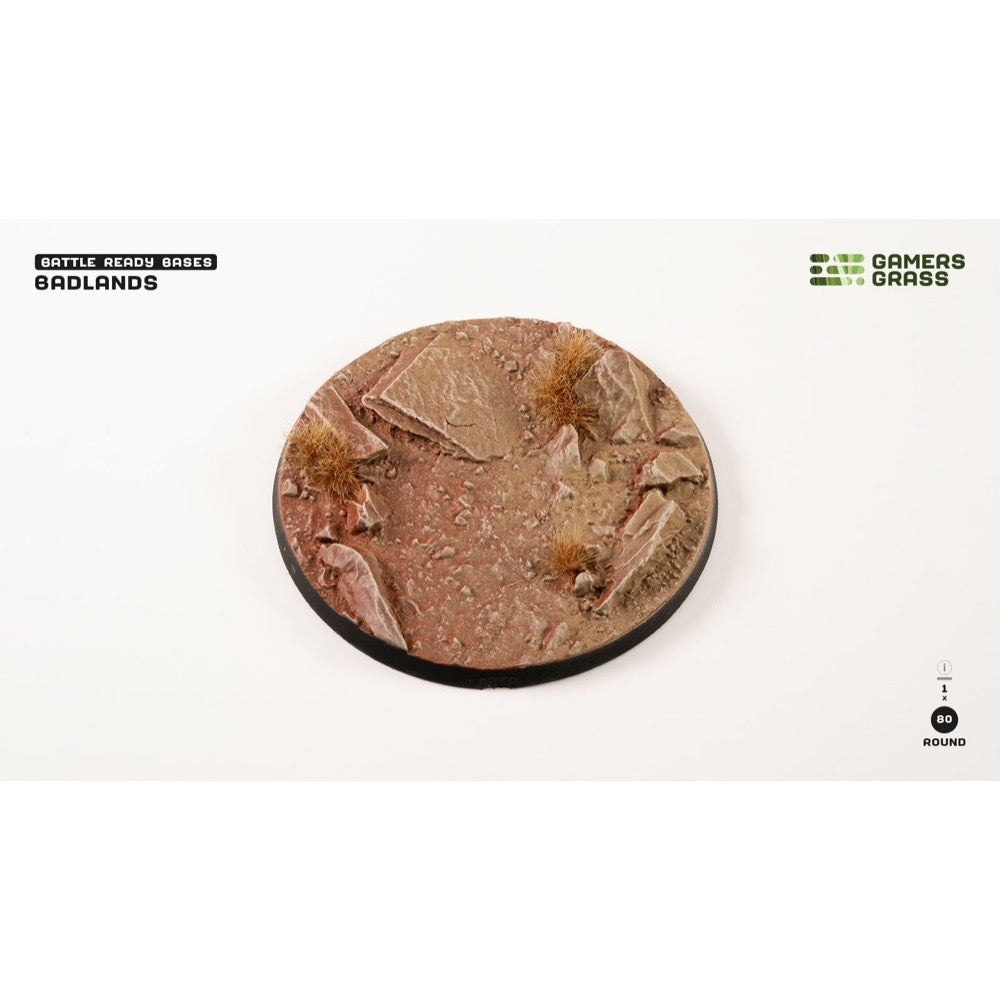 Gamers Grass GGB-BLR80 Badlands Bases Round 80mm 1pc