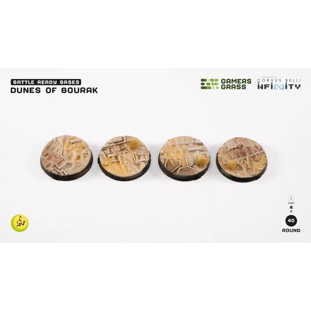 Gamers Grass GGB-DBR40 Dunes of Bourak Round 40mm 4pc