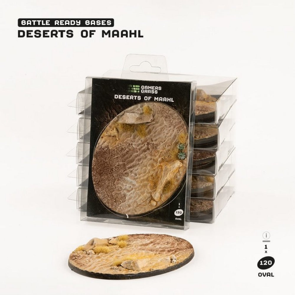 Gamers Grass GGB-DO120 Battle Ready Deserts of Maahl Oval Bases 120mm 1pc