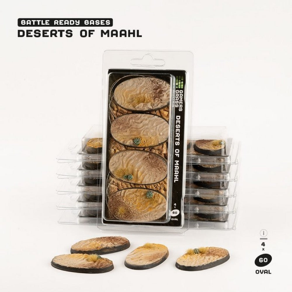 Gamers Grass GGB-DO60 Battle Ready Deserts of Maahl Oval Bases 60mm 4pc