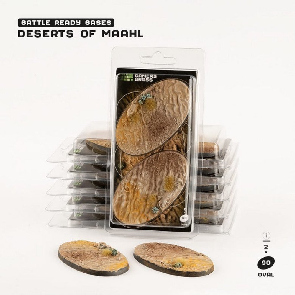 Gamers Grass GGB-DO90 Battle Ready Deserts of Maahl Oval Bases 90mm 2pc