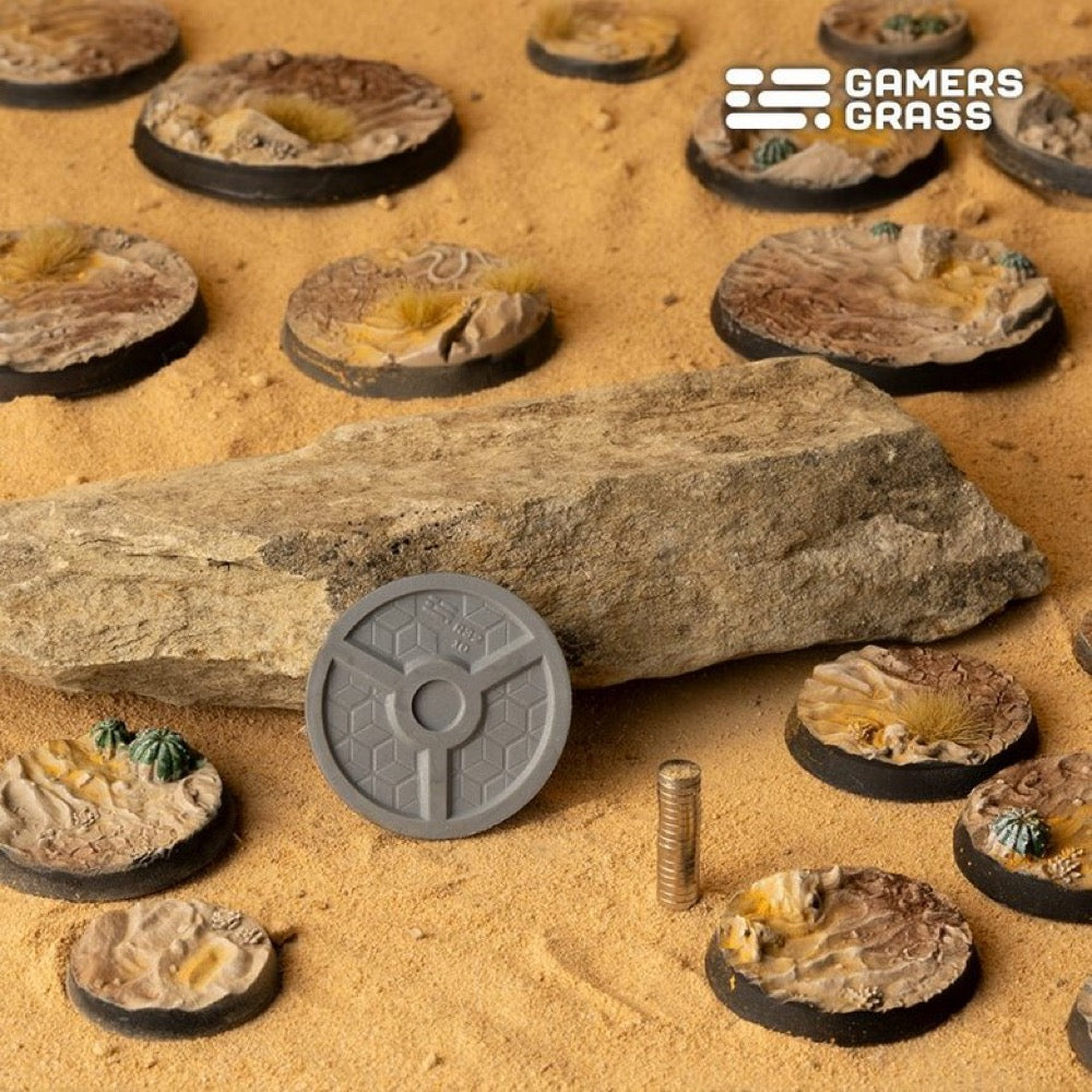 Gamers Grass GGB-DR32 Battle Ready Deserts of Maahl Round Bases 32mm 8pc