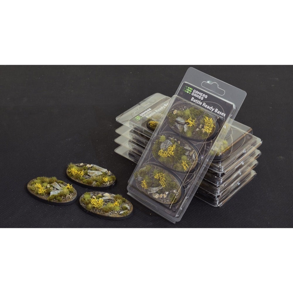 Gamers Grass GGB-HLO75 Battle Ready Highland Bases Oval 75mm 3pc