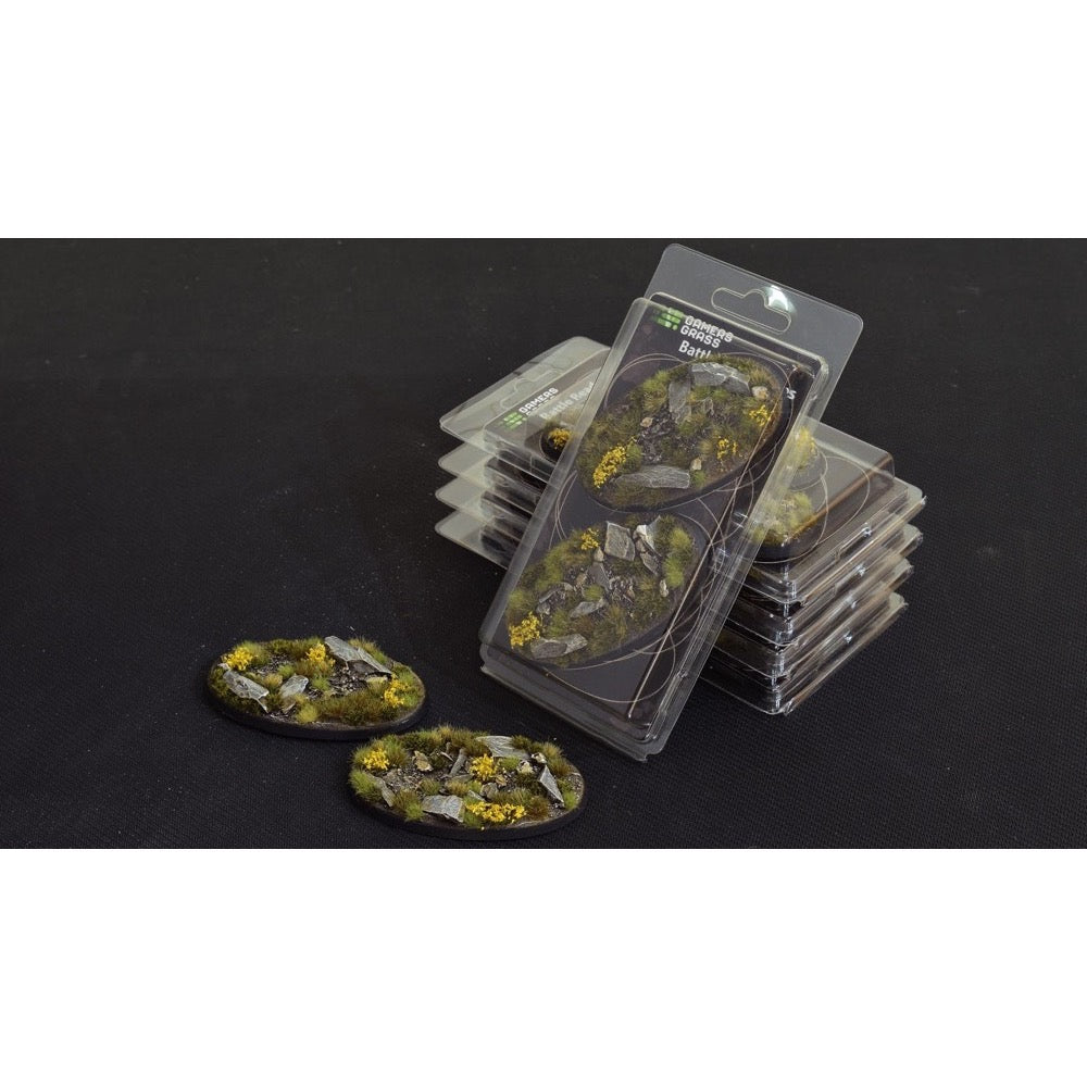 Gamers Grass GGB-HLO90 Battle Ready Highland Bases Oval 90mm 2pc