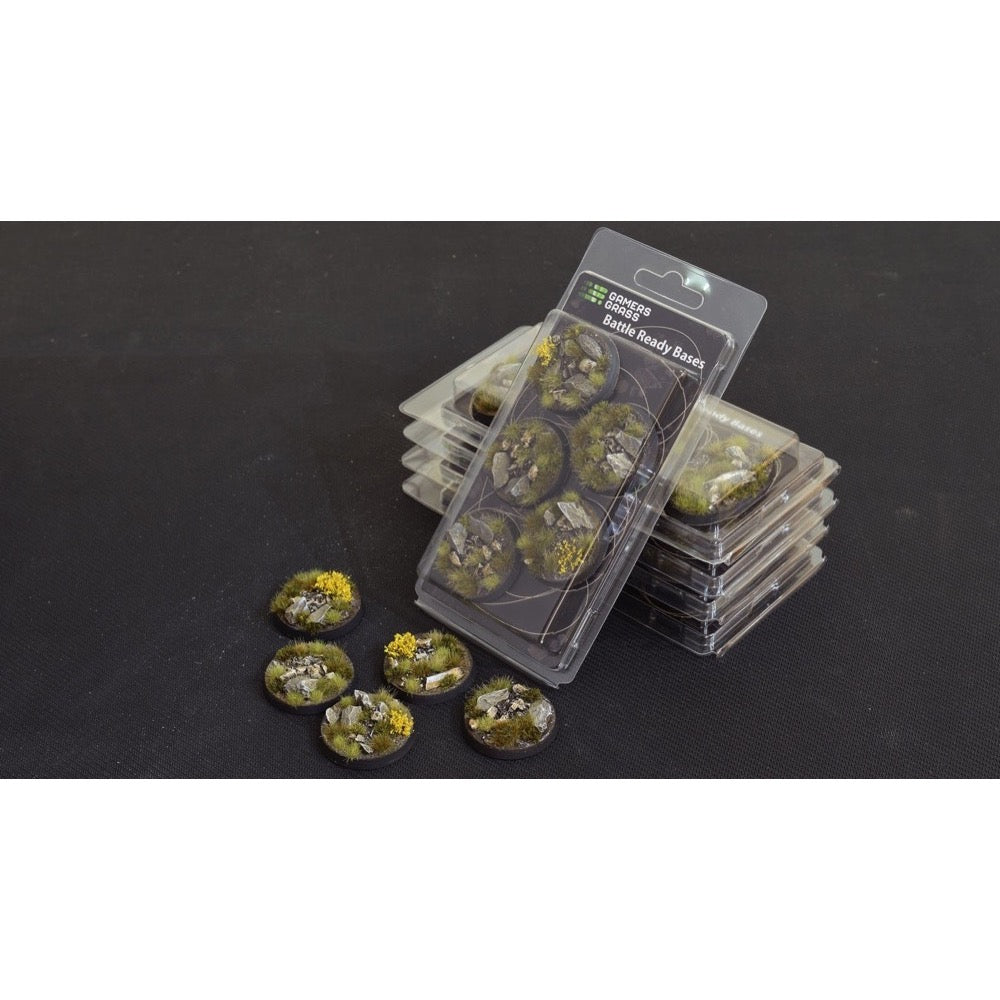Gamers Grass GGB-HLR40 Battle Ready Highland Bases Round 40mm 5pc