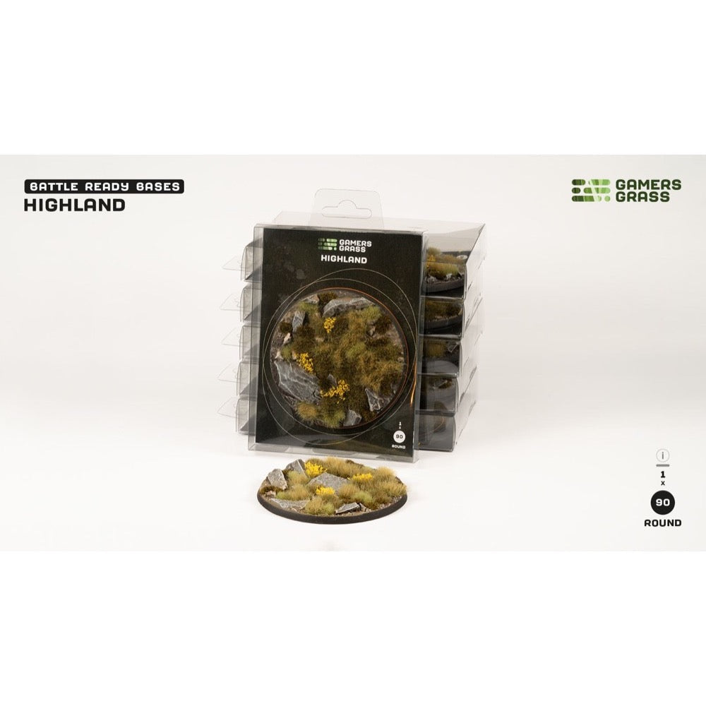 Gamers Grass GGB-HLR90 Highland Bases Round 90mm 1pc