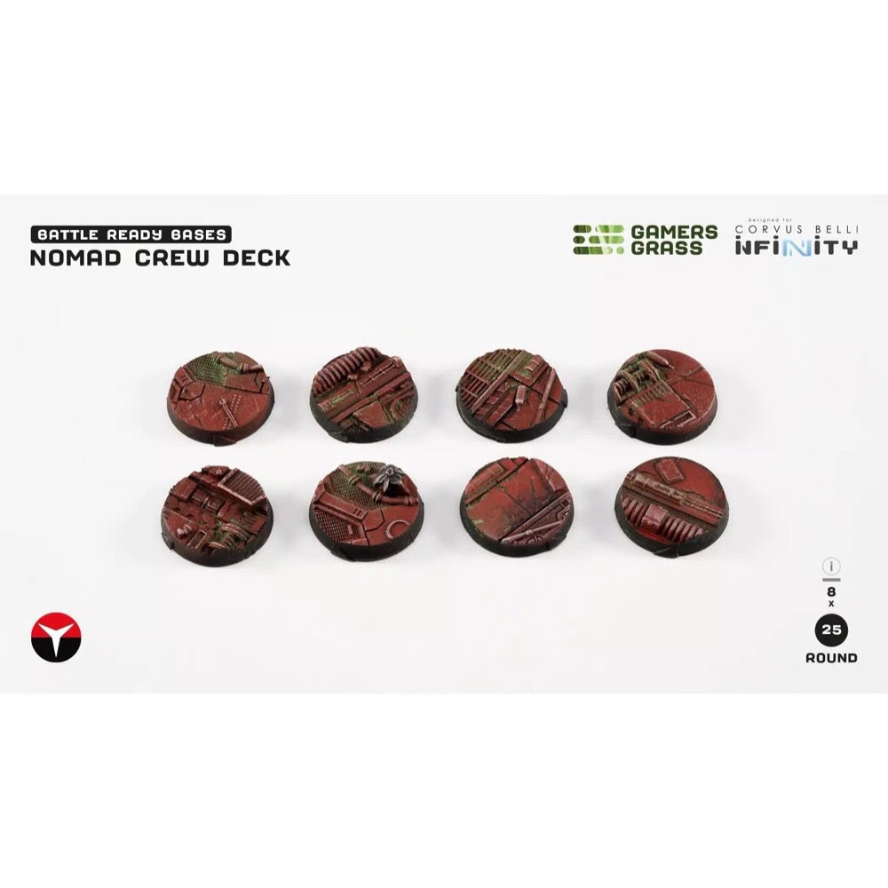 Gamers Grass GGB-NCDR25 Nomad Crew Deck Round 25mm 8pc