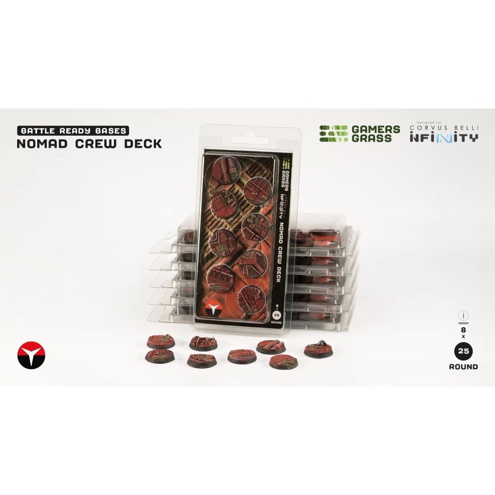 Gamers Grass GGB-NCDR25 Nomad Crew Deck Round 25mm 8pc