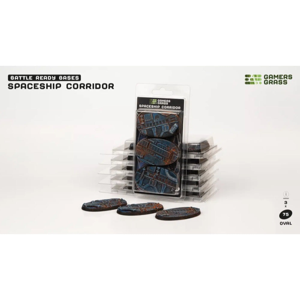 Gamers Grass GGB-SPO75 Spaceship Corridor Bases Oval 75mm 3pc