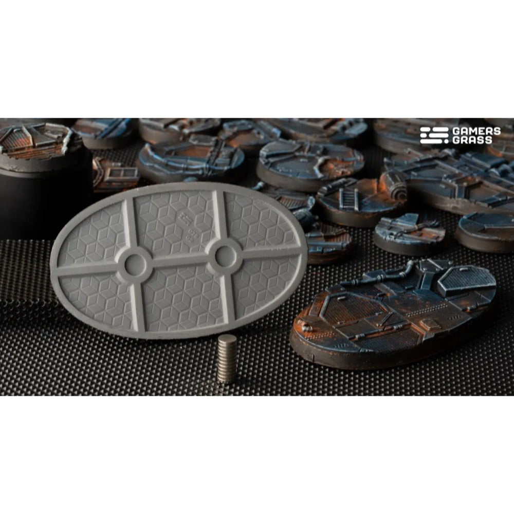 Gamers Grass GGB-SPO75 Spaceship Corridor Bases Oval 75mm 3pc