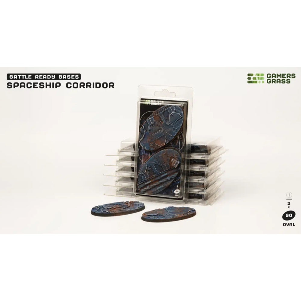Gamers Grass GGB-SPO90 Spaceship Corridor Bases Oval 90mm 2pc