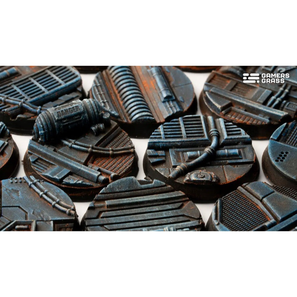 Gamers Grass GGB-SPR25 Spaceship Corridor Bases Round 25mm 10pc