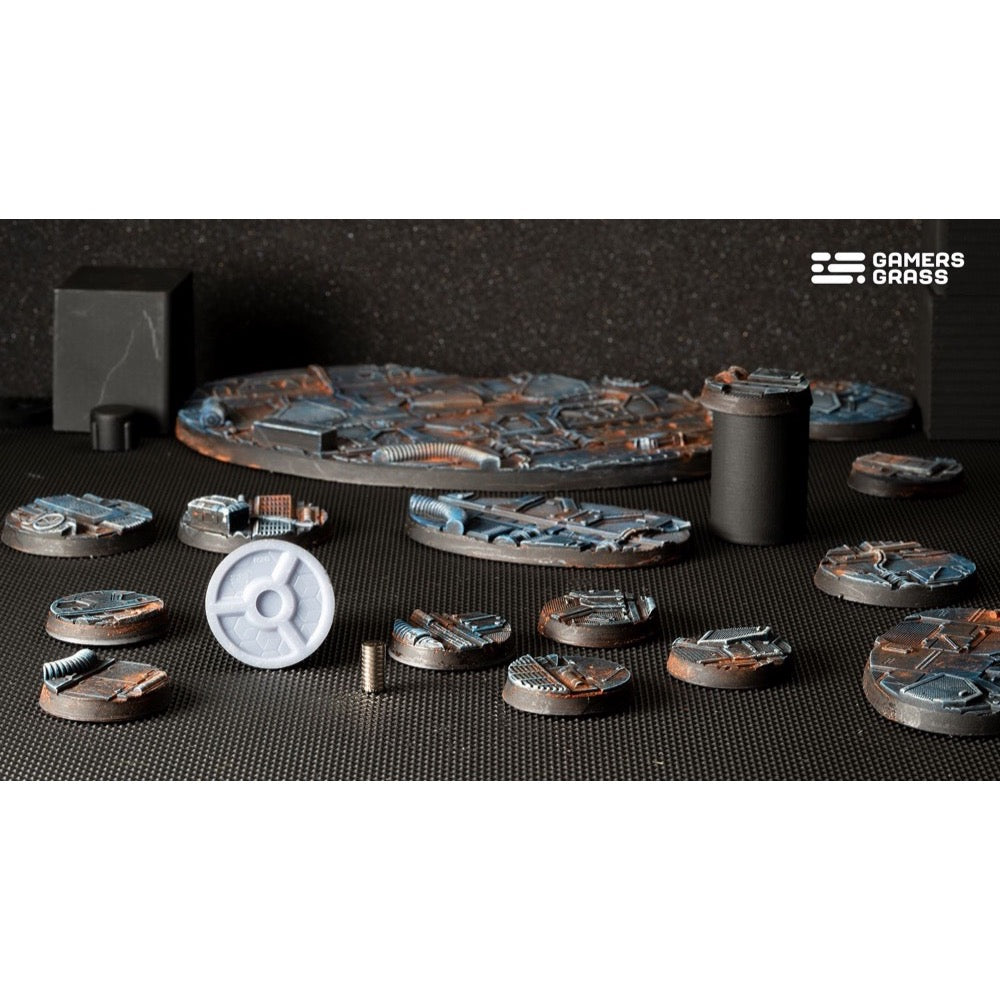 Gamers Grass GGB-SPR28 Spaceship Corridor Bases Round 28mm 8pc