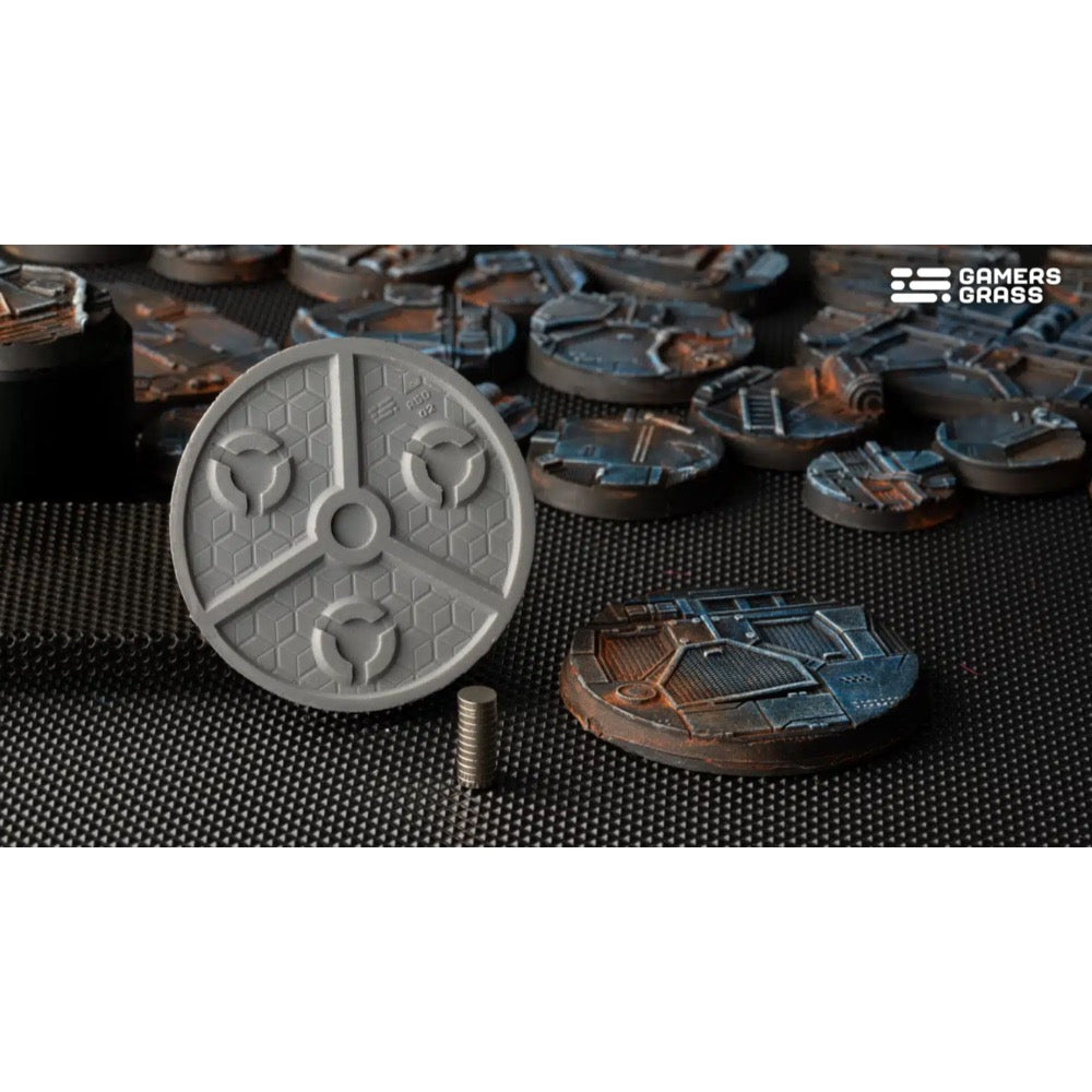 Gamers Grass GGB-SPR50 Spaceship Corridor Bases Round 50mm 3pc