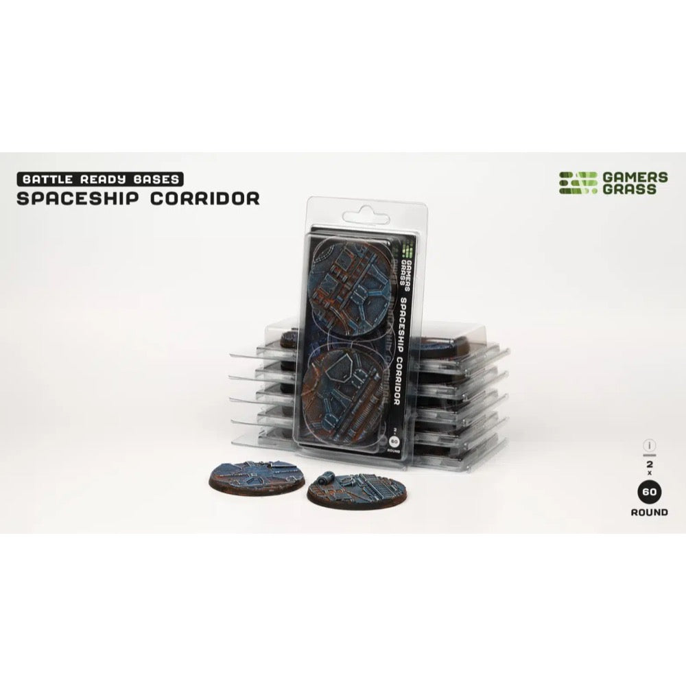 Gamers Grass GGB-SPR60 Spaceship Corridor Bases Round 60mm 2pc