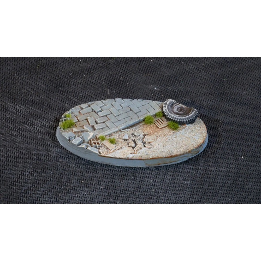 Gamers Grass GGB-UWO75 Battle Ready Urban Warfare Bases Oval 75mm 3pc