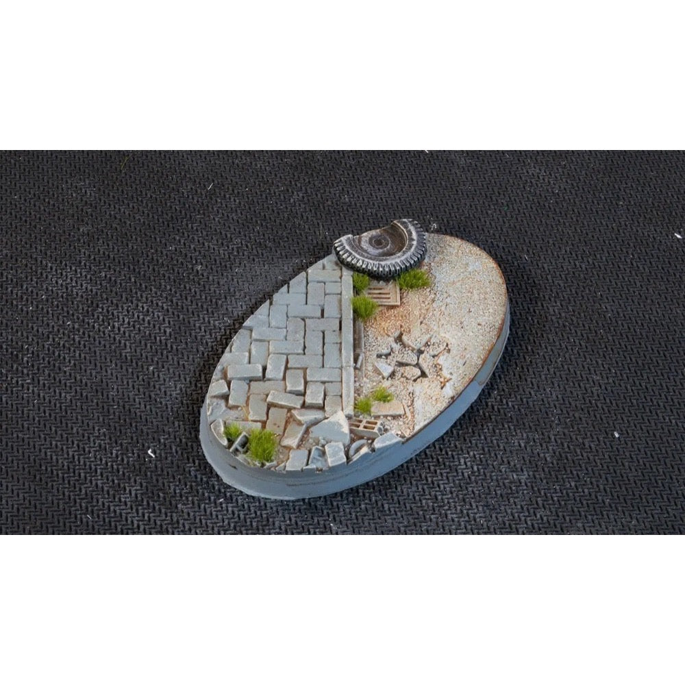 Gamers Grass GGB-UWO75 Battle Ready Urban Warfare Bases Oval 75mm 3pc