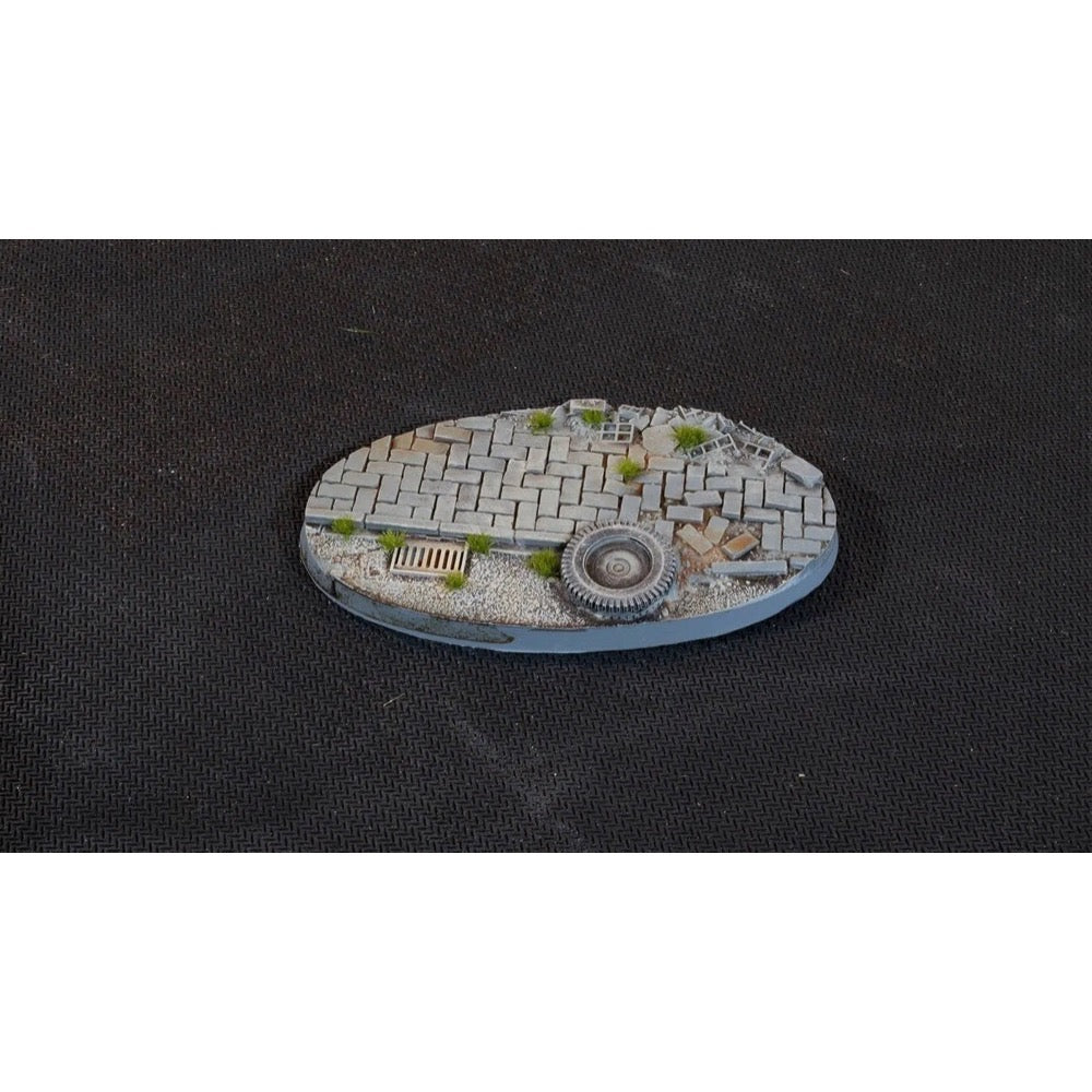 Gamers Grass GGB-UWO90 Battle Ready Urban Warfare Bases Oval 90mm 2pc